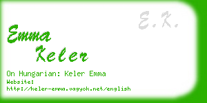 emma keler business card